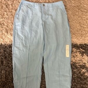 A New Day Women's Sky Blue Slim High Rise Ankle Pintuck Ankle Pants As 17 R